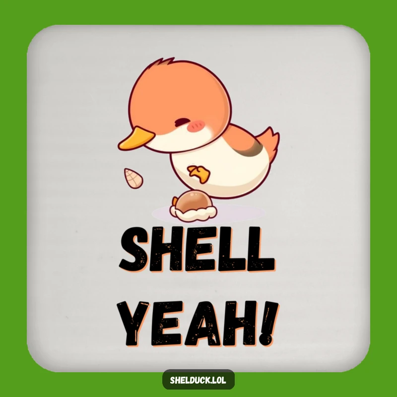 Funny Shelduck Dive Drink Coaster - Protect Surfaces with Energetic Charm Gift