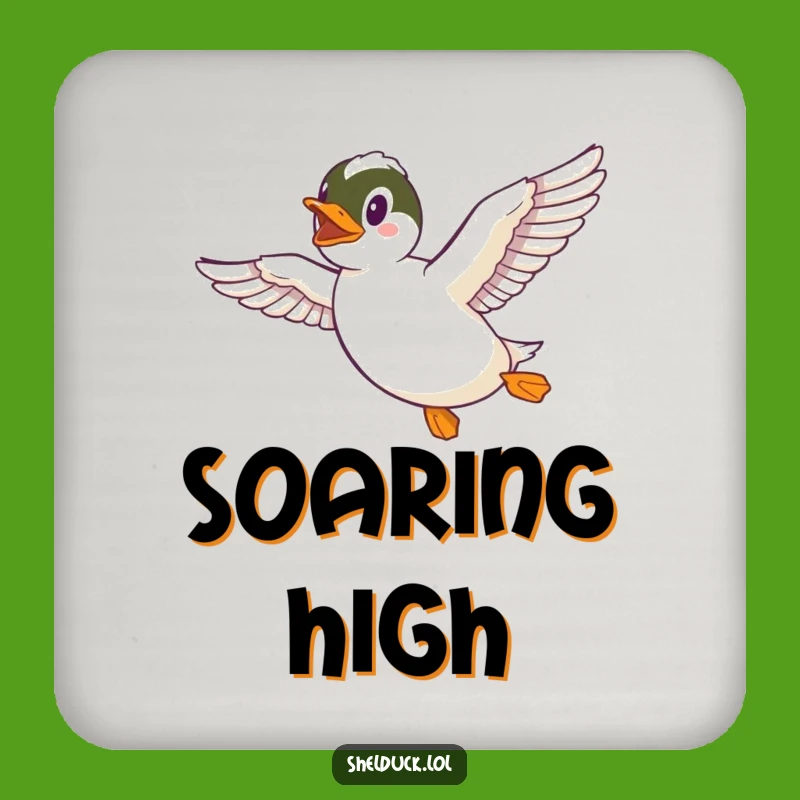 Funny Shelduck Coaster Set - Comical Bird Drink Protection Gift