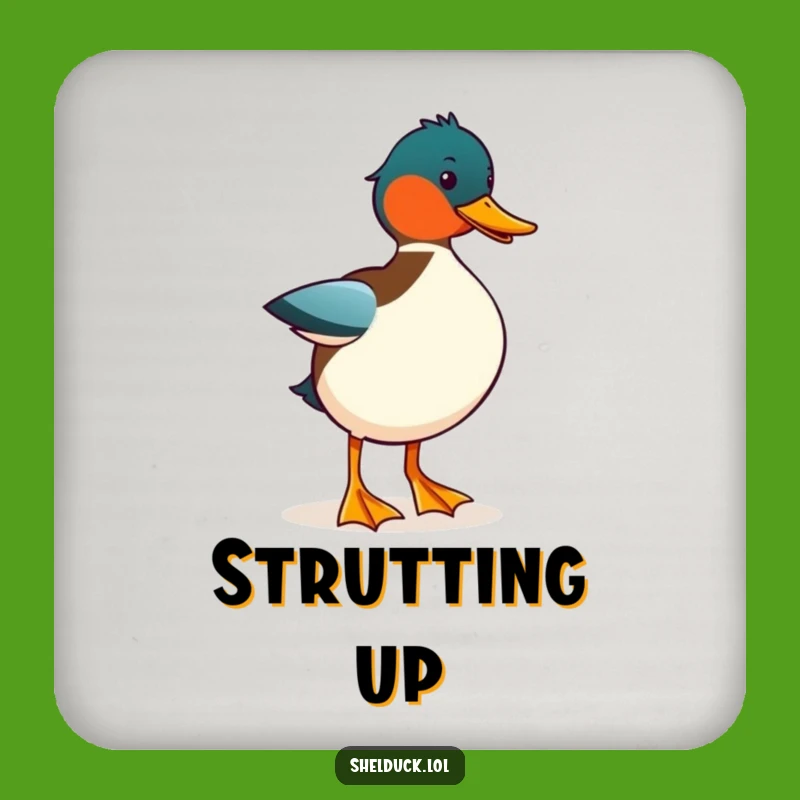 Funny Shelduck Strut Drink Coaster - Protect Surfaces with Comical Charm Gift
