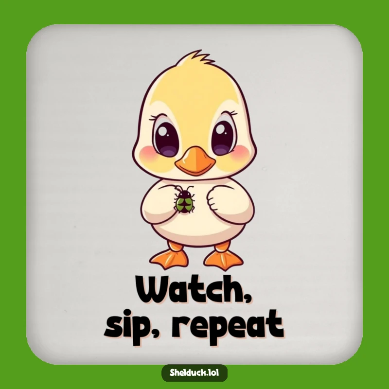 Funny Shelduck Bug Coaster - Protect Surfaces with Curious Bird Charm, Funny Gift!