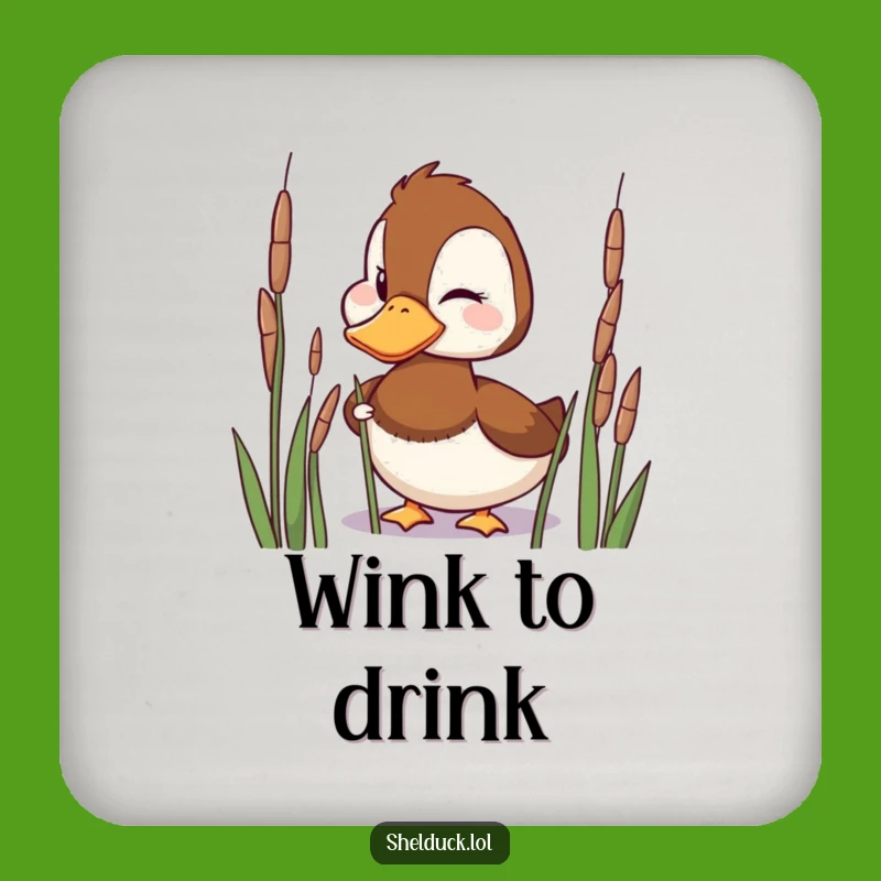 Funny Shelduck Coaster Set - Playful Protection, Adorable Funny Gift