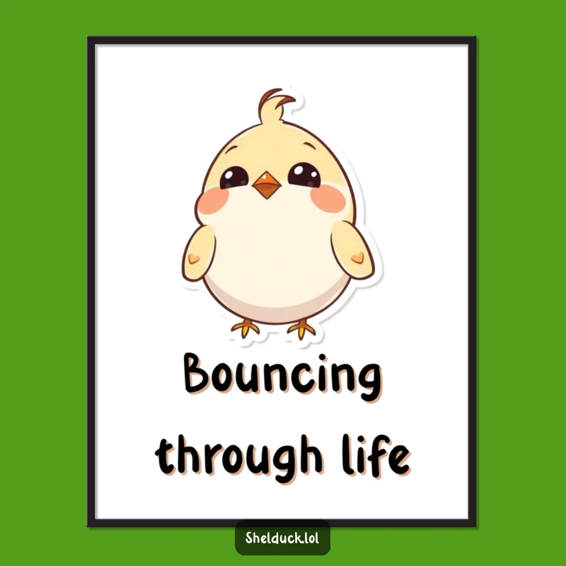 Funny Bobbing Bird Poster: Brighten Your Walls with Enthusiastic, Hilarious Art