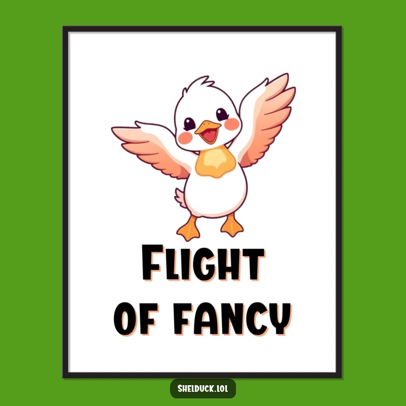 Funny Shelduck Flight Poster: Inspiring Avian Art Print Gift
