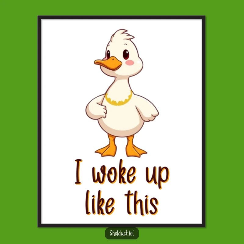 Funny Proud Shelduck Poster: Cheerful Bird Proud Stance Wall Art, Unique Gift