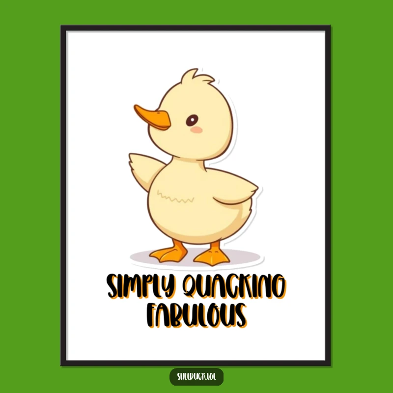 Funny Shelduck Poster: Happy Quack Pose Art, Cheerful Decor Funny Gift