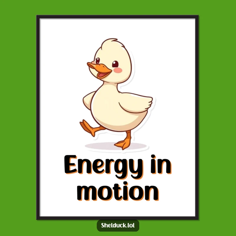 Funny Shelduck Waddling Poster - Hilarious Bird Art for Happy Spaces!