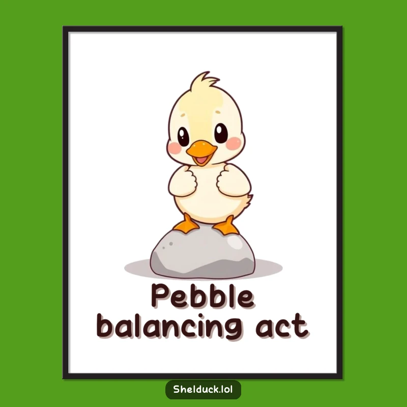 Funny Shelduck Art Print: Comical Bird Decor for a Laughing Space