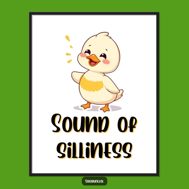 Funny Shelduck Chirping Poster: Bring Hilarious Avian Art into Your Space