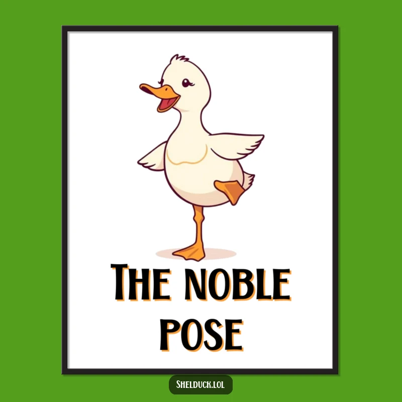 Funny Shelduck Balancing Poster: Comedic Bird Art Print For Your Wall!