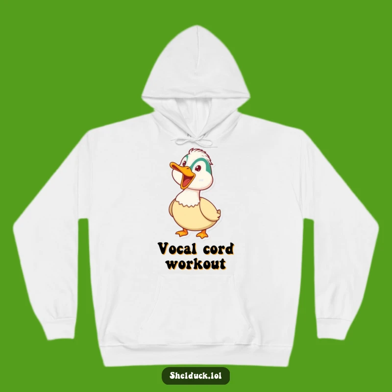 Cozy Funny Honking Shelduck Hoodie - Warm Bird Character Gift for Fun!
