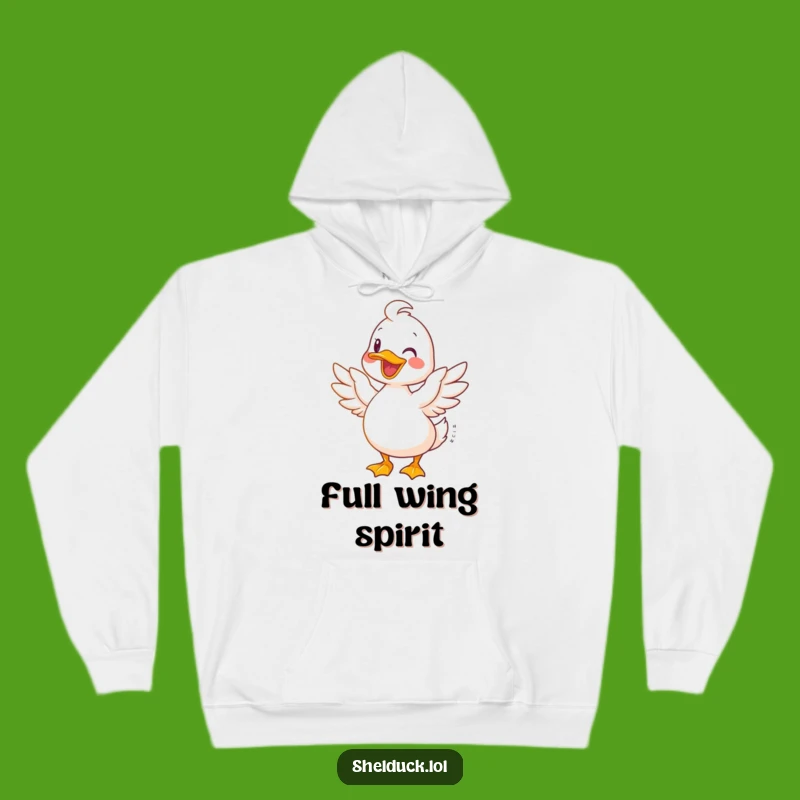 Cozy Funny Joyful Shelduck Hoodie - Warm Bird Character Gift, Feel-Good!
