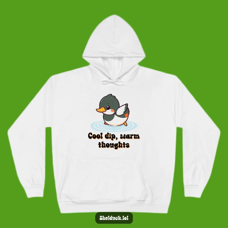 Funny Shelduck Diving Hoodie - Cozy Bird Enjoying a Swim, Ideal Funny Gift!