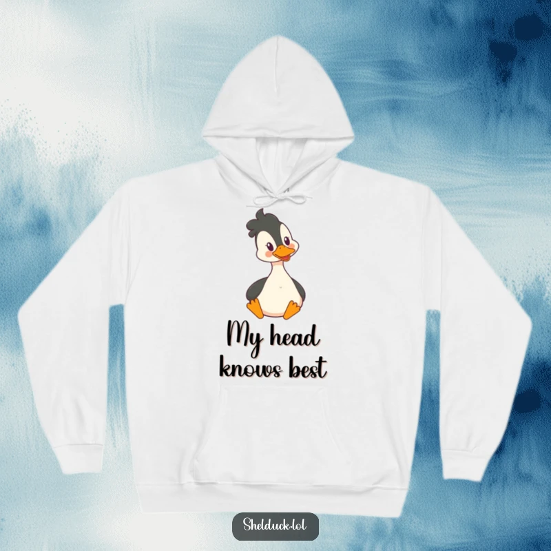 Funny Shelduck Hoodie: A shelduck happily bobbing its head, offering comfort and joyful vibes.