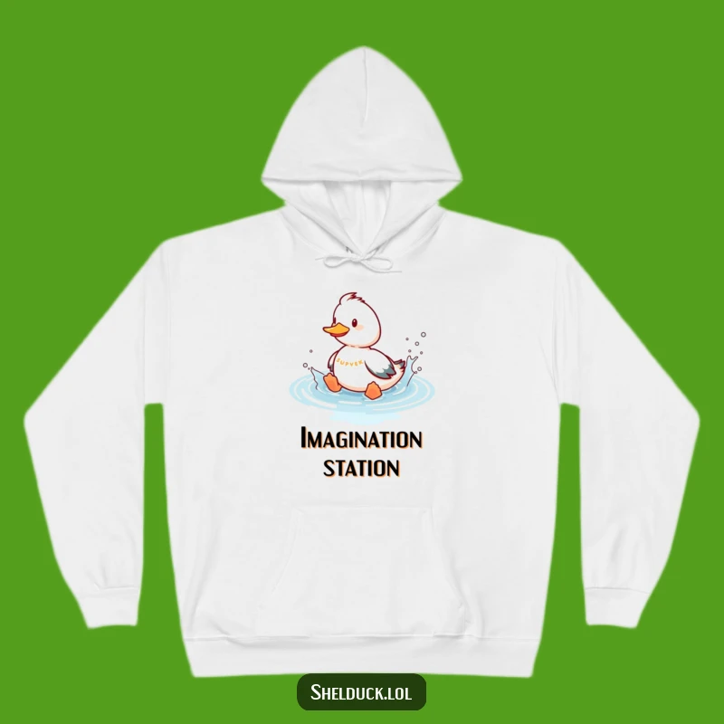 Funny Shelduck Splashing Hoodie - Cozy Playful Bird Gift