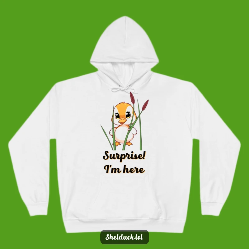 Funny Shelduck Peeking Hoodie - Cozy Observation for Curious Minds