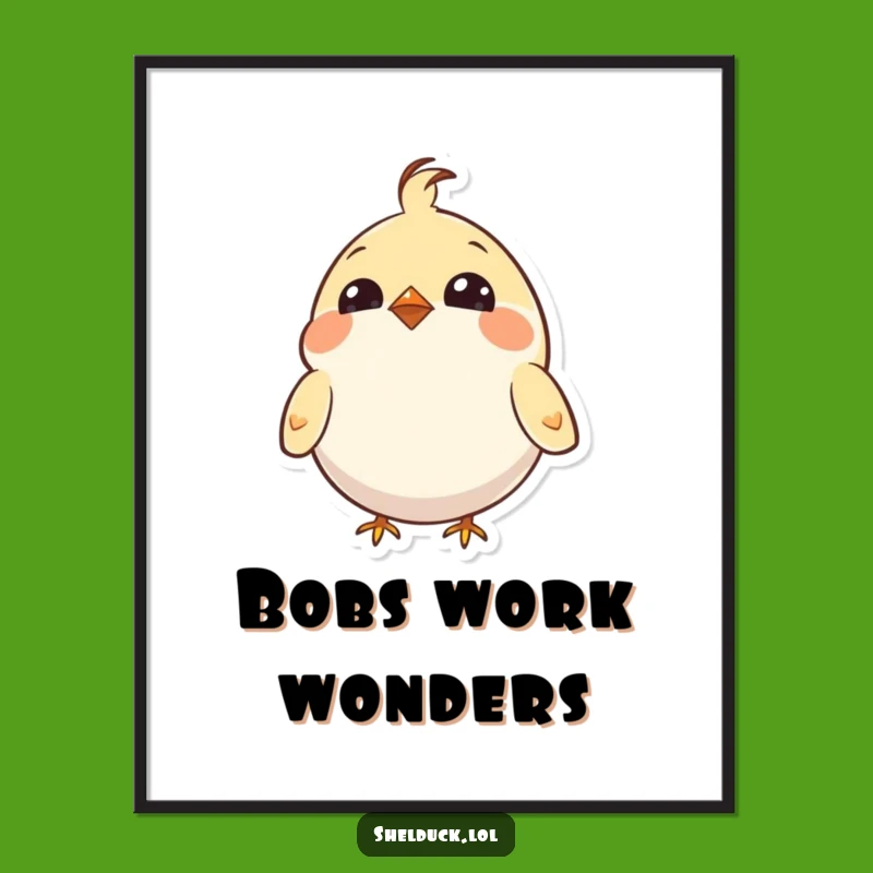 Funny Free Printable Wall Art - Enthusiastic Bobbing Bird Download