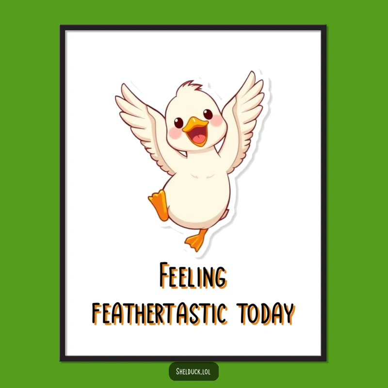 Free Printable Shelduck Wall Art: Funny Flapping Bird Downloadable Decor for Cheerful Rooms