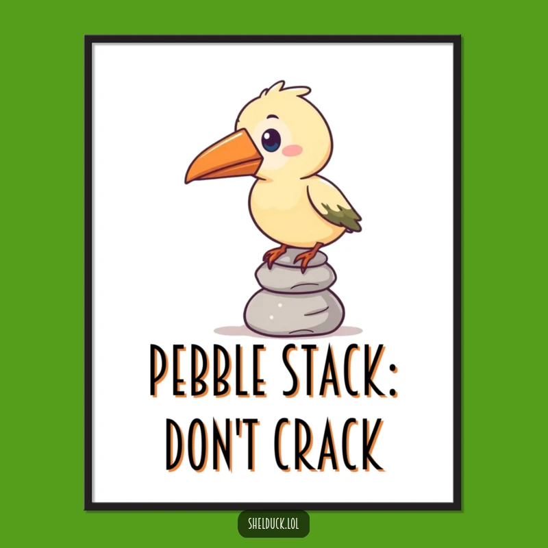 Free Printable Funny Bird Wall Art: Beak Balance Decor Downloadable Gift