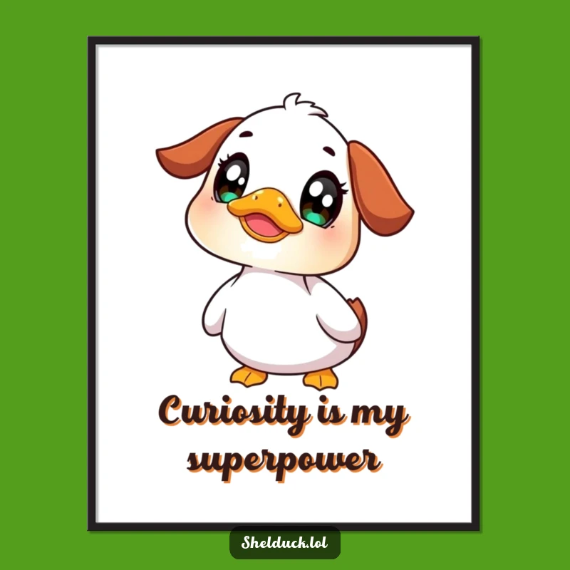Free Printable Shelduck Wall Art: Curious Wide-Eyed Bird Downloadable Decor for Intriguing Spaces