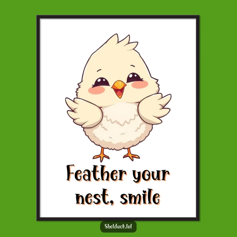 Funny Free Printable Wall Art - Fluffy Bird Tail Feathers Dip Download