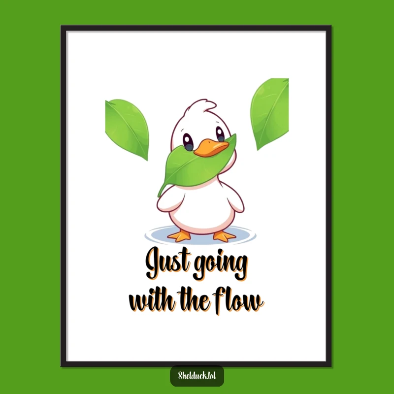 Funny Shelduck Leaf Surprise Free Printable Wall Art Decor