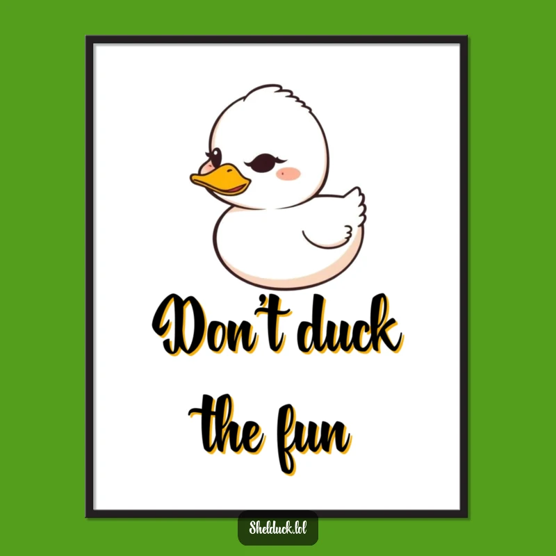 Mischievous Shelduck Wall Art Free Printable, Funny Whimsical Downloadable Decor for Playful Spaces