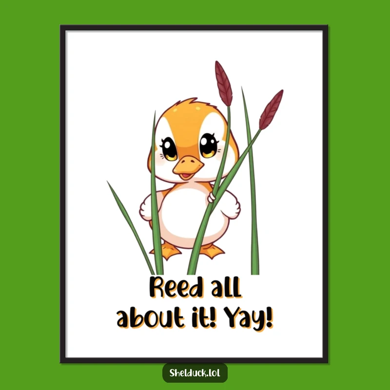 Peek-a-Boo Shelduck Art Free Printable: Funny Wide-Eyed Downloadable Wall Decor