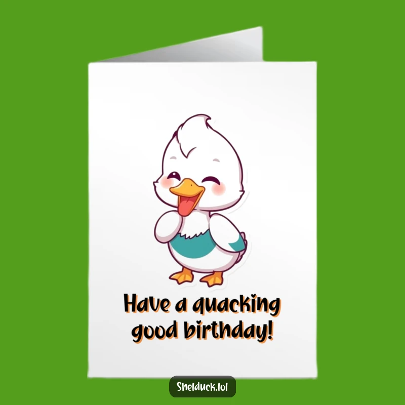 Joyful Shelduck Birthday Card: Free Printable Dipping Beak Fun - Downloadable!