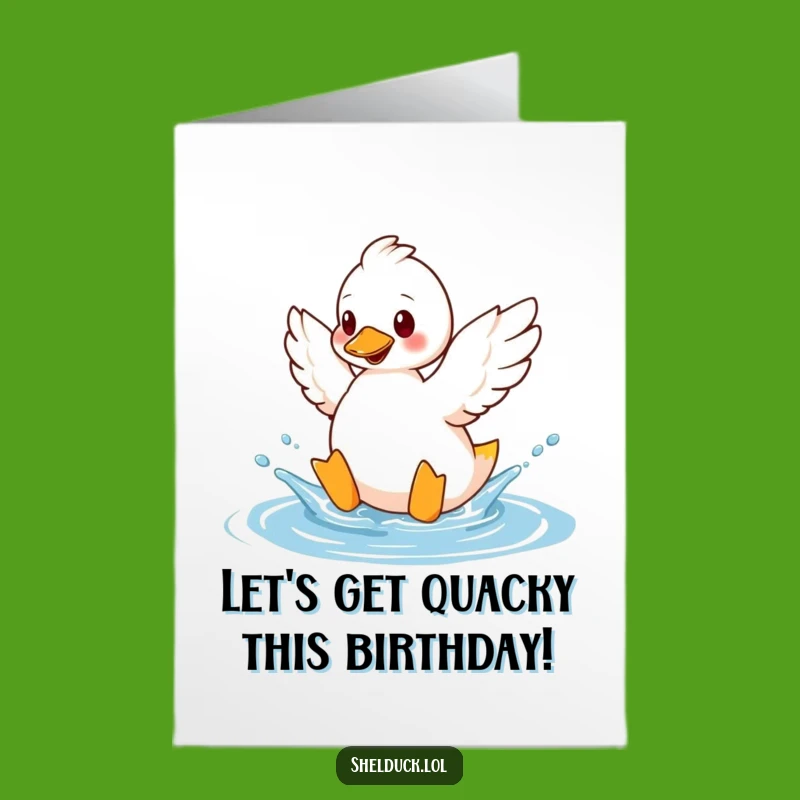 Free Printable Shelduck Birthday Card - Playful Duck Downloadable Greeting for Fun