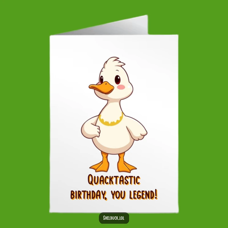 Free Printable Birthday Card: Proud Shelduck, Funny Downloadable Gift for Him