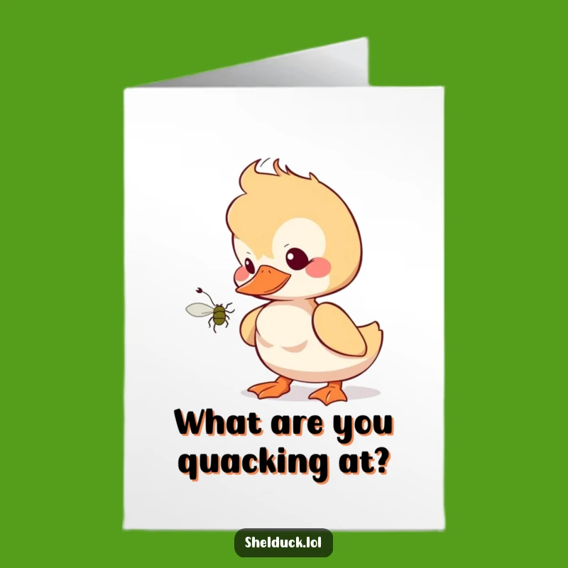 Free Printable Funny Shelduck Birthday Card - Curious Duckling DIY Downloadable Gift