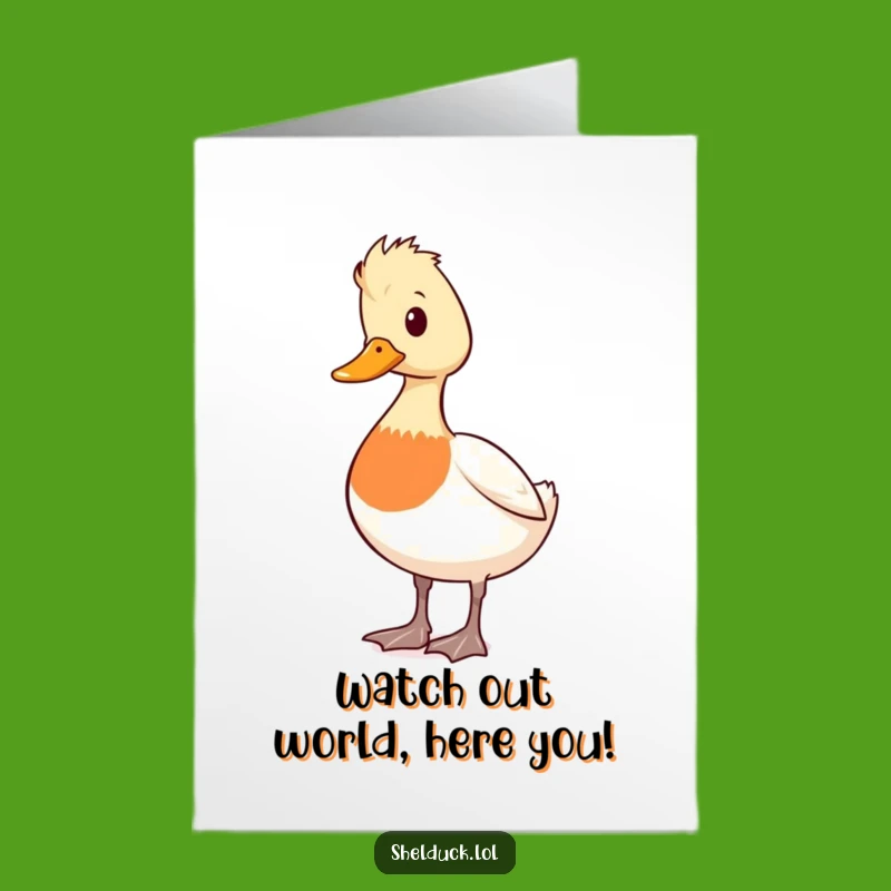 Free Printable Congrats Card: Alert Shelduck, Hilarious Downloadable Gift!