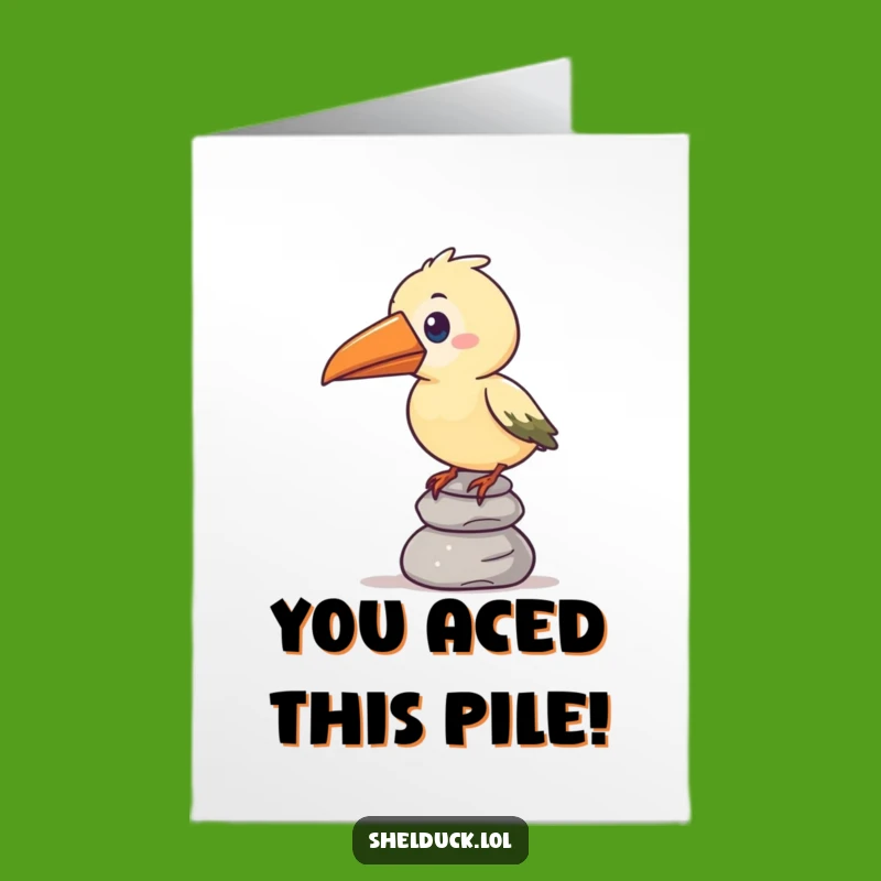 Free Printable Funny Bird Congrats Card: Beak Balance Achievement Downloadable Gift