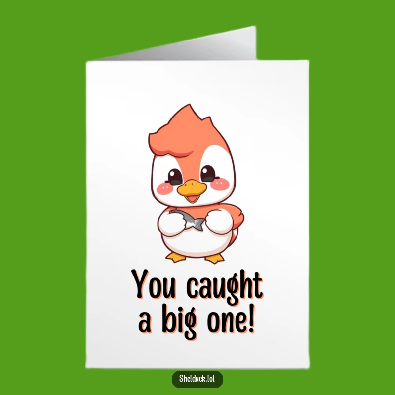 Free Printable Happy Shelduck Congrats Card - Fishy Success DIY Downloadable Gift