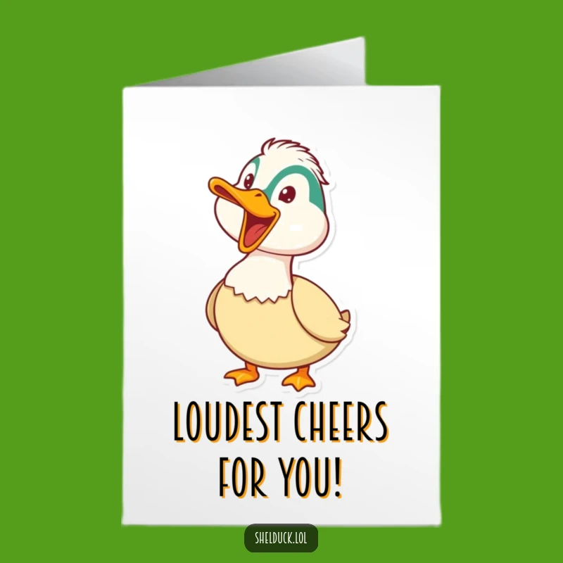 Free Printable Shelduck Congrats Card: Honk Your Cheers for Success