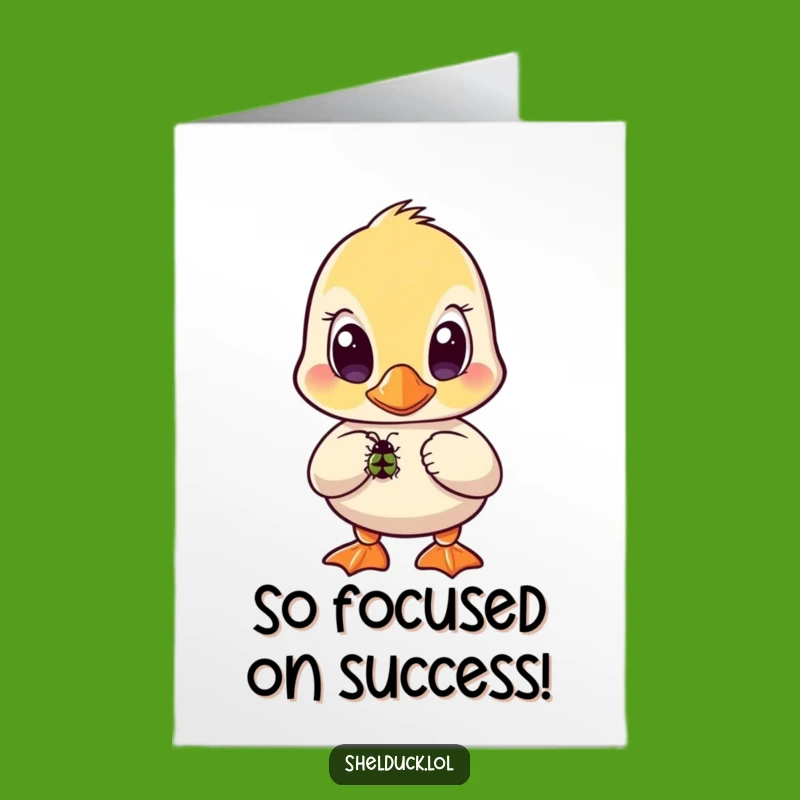 Free Printable Congrats Card: Curious Shelduck, Funny Downloadable Achievement Gift