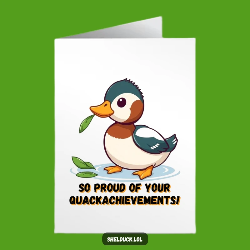 Thoughtful Shelduck Free Printable Congrats Card: Unique Downloadable Gift