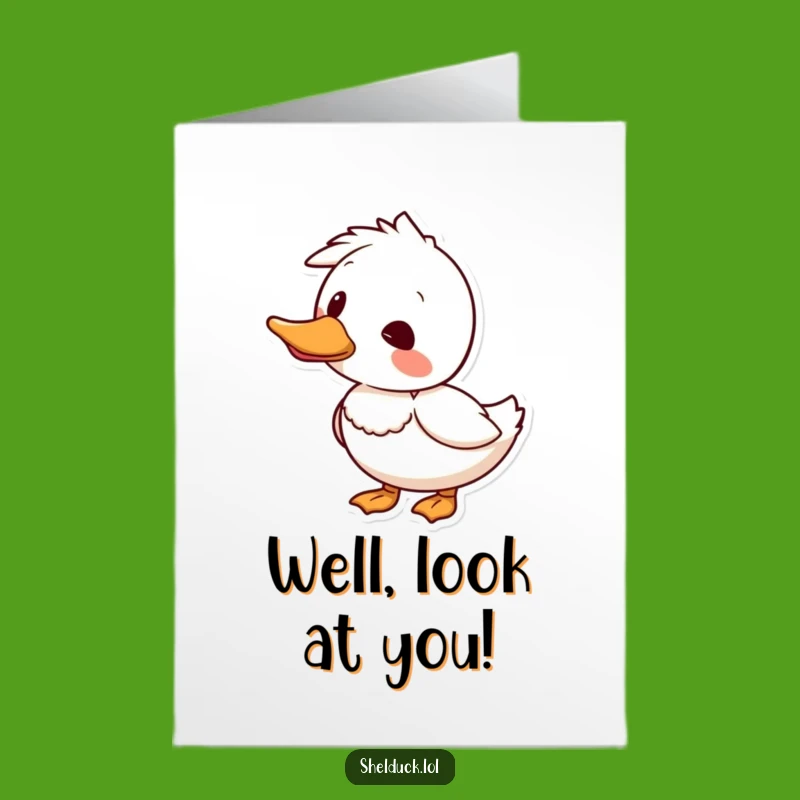 Free Printable Shelduck Congrats Card - Puzzled Duck Downloadable Greeting for Wins