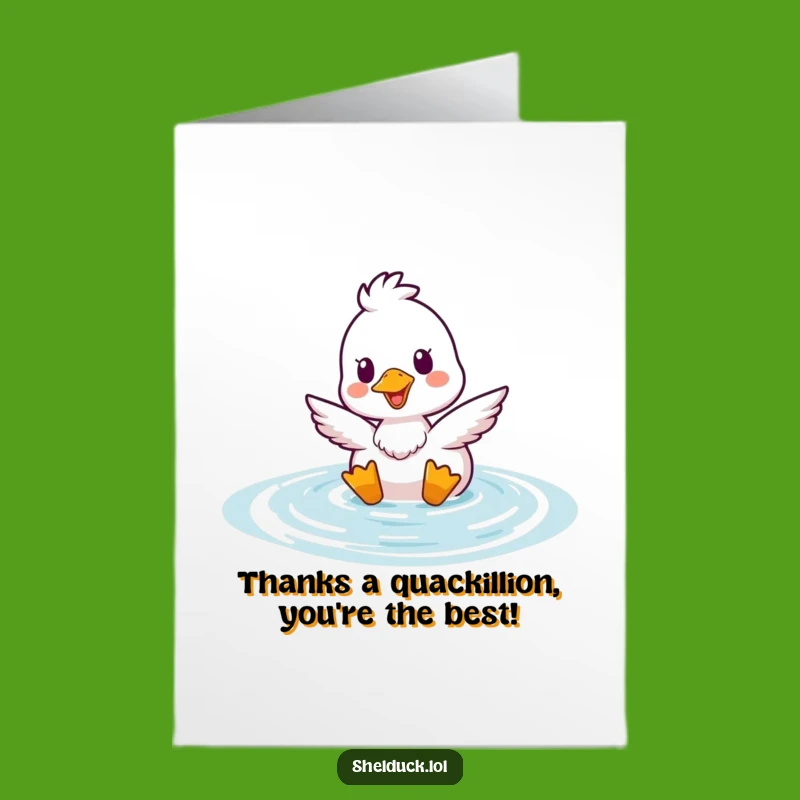 Free Printable Shelduck Thank You Card: Cheerful Bob Up, Heartfelt Downloadable Gift