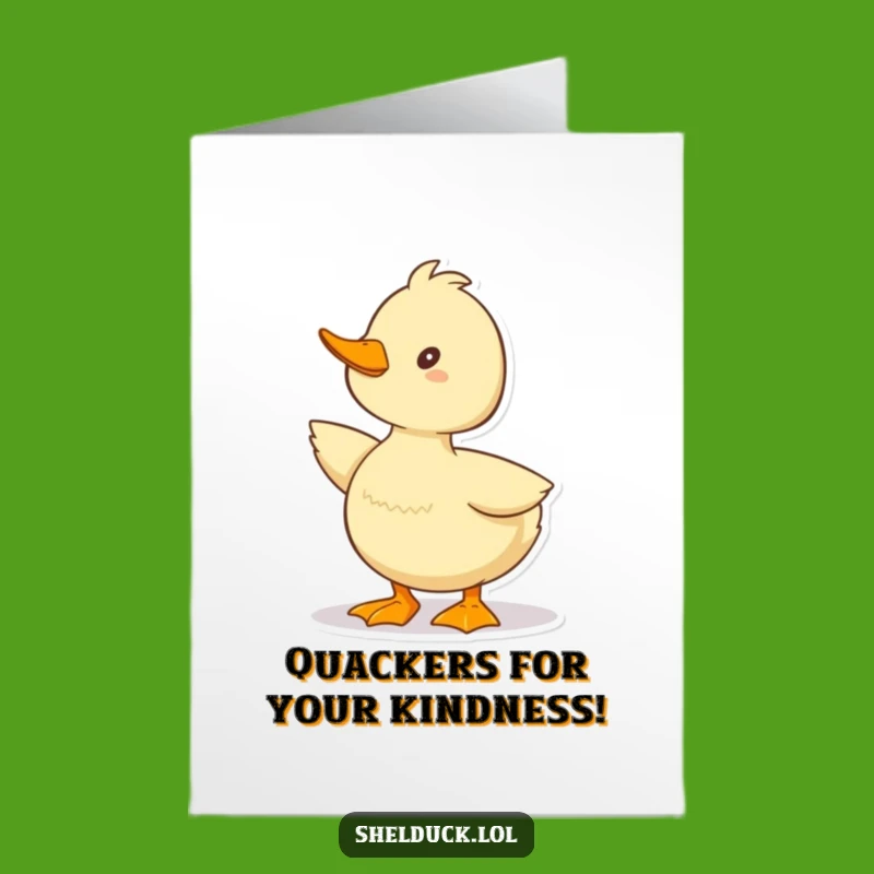 Free Printable Thank You Card: Happy Shelduck Quack Downloadable Gift