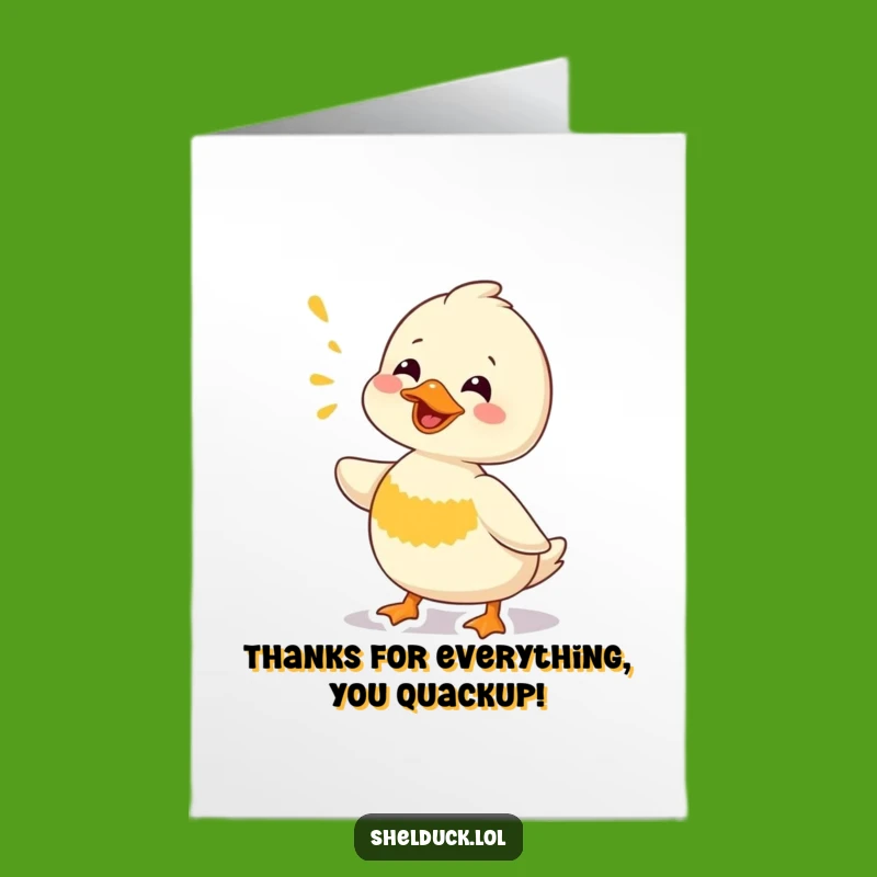 Funny Shelduck Thank You Card: Free Printable for a Quirky Appreciation!