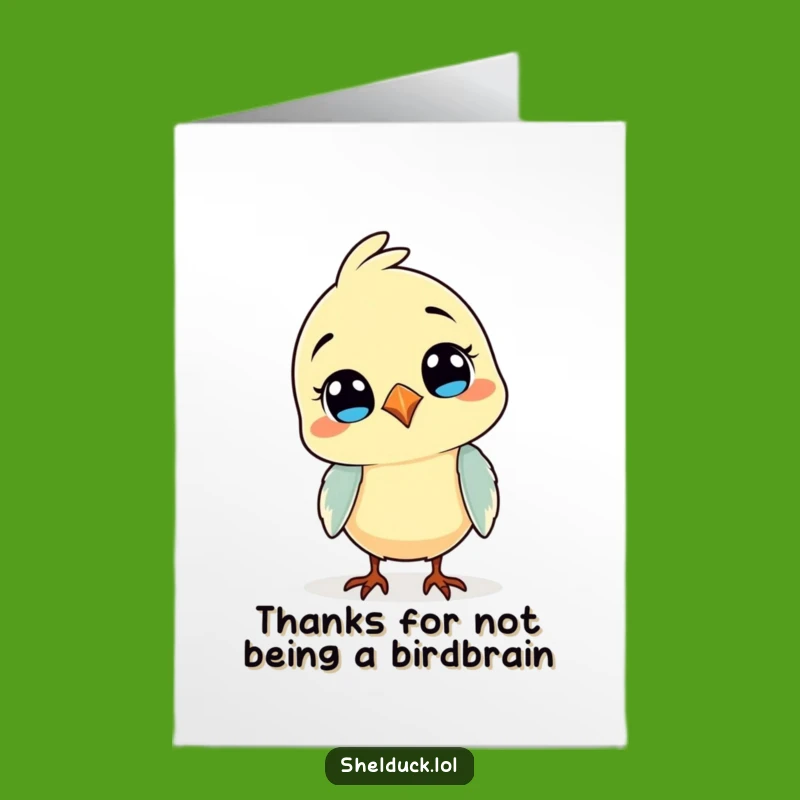 Free Printable Curious Bird Thank You Card: Downloadable Funny Appreciation