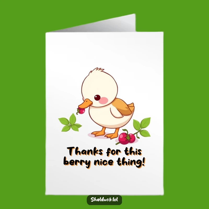 Free Printable Thank You Card: Pecking Shelduck, A Funny Downloadable Gift!