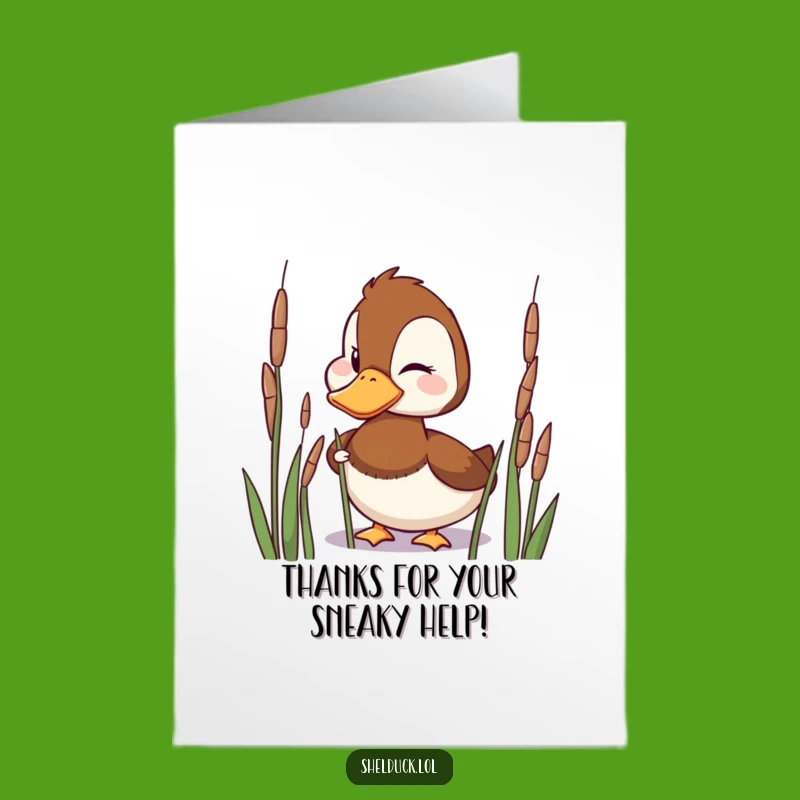 Free Printable Shelduck Thank You Card - Funny Wink Downloadable Gift for Grateful Grins