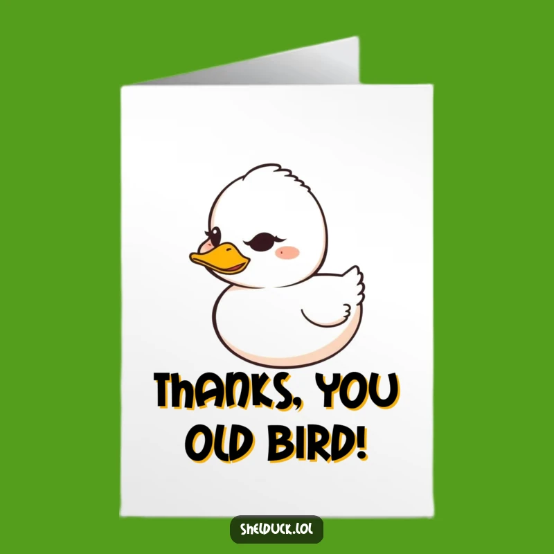 Mischievous Shelduck Thank You Card Free Printable, Funny Downloadable Gift for a Cheeky Thanks
