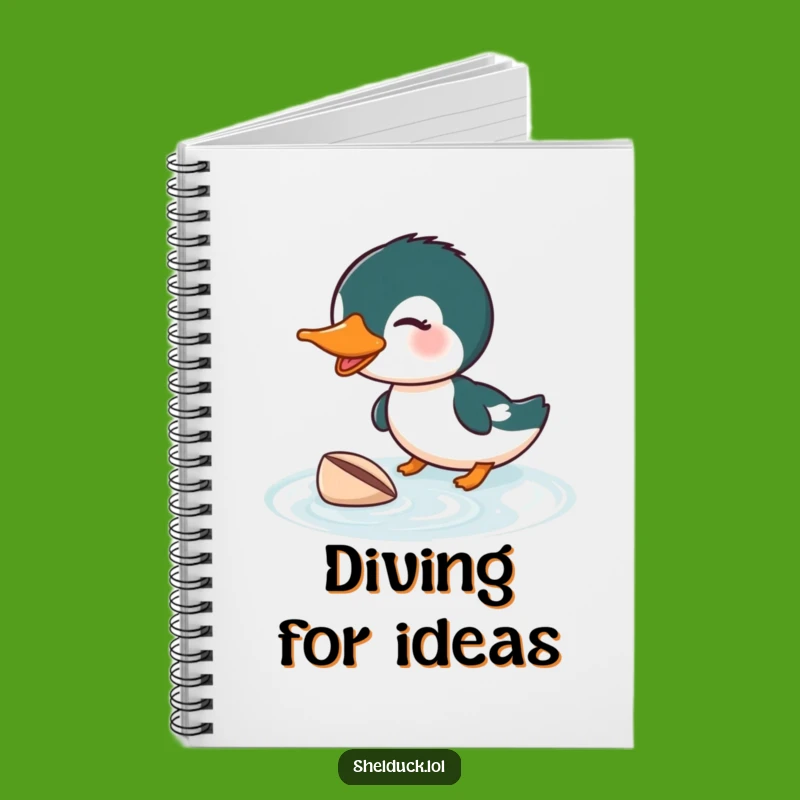Funny Shelduck Diving Notebook: Jot Down Ideas with Avian Enthusiasm