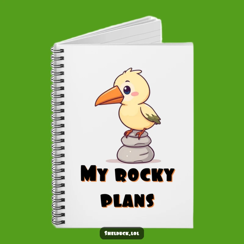 Funny Oversized Beak Bird Pebble Balance Notebook - Jot Down Ideas with Comical Balance