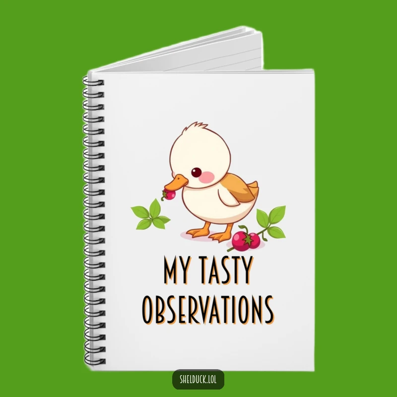Funny Shelduck Berry Pecking Notebook: Cute Duck Snack Journal Gift