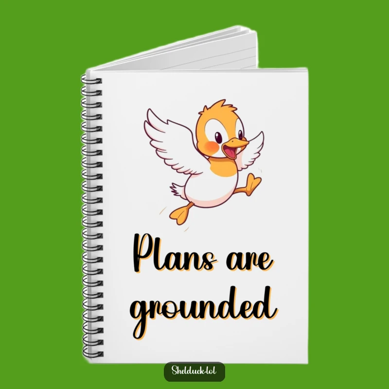 Funny Shelduck Flying Hops Notebook: Ideas Take Flight (Slowly)