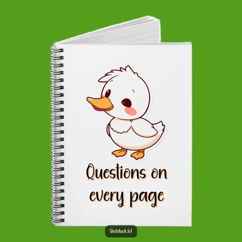 Funny Shelduck Head Tilt Notebook - Jot Down Curious Thoughts